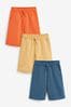 Blue/Yellow/Orange 3 Pack Basic Jersey Shorts (3-16yrs), 3 Pack
