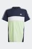 adidas Sportswear Kids Tiberio Baumwoll-T-Shirt mit Farbblockdesign und 3-Streifen
