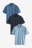 Blue Mix Regular Fit Short Sleeve Jersey Polo Shirts 3 Pack