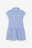 Blue Cotton Rich Drop Waist Gingham School Dress (3-14yrs)
