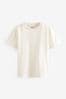 White Ecru Cotton Short Sleeve T-Shirt (3-16yrs)