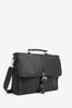 Black Signature leather oily briefcase Messenger