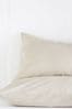 Set of 2 Natural Cotton Rich Pillowcases