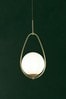Searchlight Gold Amy Opal Glass Ceiling Light Pendant