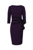Hotsquash Purple Contrast Side Frill Dress