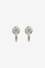 Set of 2 Brushed Silver Curtain Tie Back Hooks