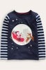 Boden Blue Festive Applique Christmas T-Shirt