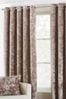 Riva Paoletti Oyster Beige Verona Crushed Velvet Eyelet Curtains