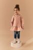Camel Brown Shower Resistant Skirted Quilted Coat (3mths-7yrs)