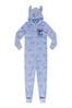 Brand Threads Blue Girls Stitch Fleece Onesie