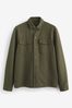 Khaki Green Premium Texture Jersey Overshirt