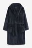 Grey Supersoft Hooded Dressing Gown