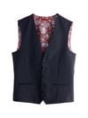 Navy Blue Regular Fit Waistcoat