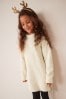 Ecru Cream Marl Bouclé Knitted Jumper Dress (3-16yrs)
