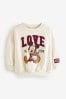 Mickey Mouse Cremefarben - Disney Sweatshirt mit Pailletten (3 Monate bis 7 Jahre)
