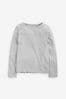Grey T-Shirt Cotton Rich Long Sleeve Rib T-Shirt (3mths-7yrs)