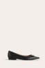 Boden Black Jewelled Buckle Flats Shoes