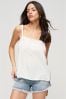 Superdry White Embroidered Cami Top