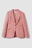 Reiss Pink Millie Tailored Single Breasted Suit Blazer, Regular