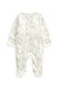 Mamas & Papas Cream Teddy Bear Print 100% Cotton All-In-One