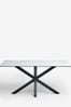 White Marble Effect Astoria Ceramic 6 Seater Dining Table