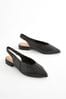 Black Forever Comfort® Leather Panelled Slingback Shoes
