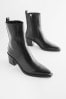 Black Forever Comfort® Chisel Toe Cap Ankle Boots