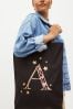 Animalprint schwarz - Bag For Life Wiederverwendbare Tasche Baumwolle mit Monogramm