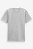 Grey Marl Essential V-Neck T-Shirt, Regular Fit