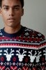 Dunkelblau-rot - Sweatshirt mit Rundhalsausschnitt - Christmas Sweatshirt, Crew Sweatshirt