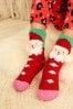 Red Santa Cosy Slippers Socks
