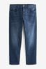 Mid Blue Relaxed Classic Stretch Jeans, Relaxed Fit