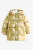 Yellow Printed Character Shower Resistant Padded Coat (3mths-7yrs)