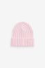 Light Pink Rib Beanie Hat (1-16yrs)