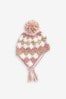 Neutral/Blush Pink Crochet Trapper Hat (3mths-13yrs)