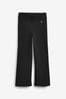 Black Cotton Rich Jersey Stretch Pull-On Boot Cut band Trousers (3-16yrs)