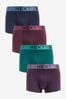 Satter Metallic-Bund in satten Farbe - 4er-Pack - Hüft-Boxershorts im 10er-Pack