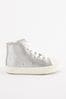 Silver High Top Trainers