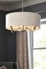 Brushed Chrome Burford 6 Light Chandelier Light