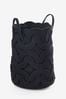 Black Rope Storage Laundry Bag Basket