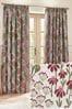 Wylder Nature Rednut Ophelia Floral Jacquard Pencil Pleat Curtains