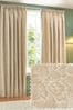 Wylder Nature Natural Grantley Jacquard Pencil Pleat Curtains