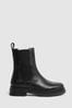 Black Reiss Thea Leather Chelsea Boots
