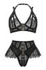 Ann Summers Black Exuberant Lace & Mesh Bra & Knickers Set