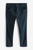 Dark Blue Slim Soft Touch 5 Pocket Jean Style Trousers, Slim Fit