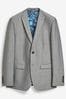 Light Grey Slim Two Button Suit Jacket