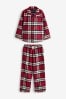 Red Kids Matching Family Christmas Check Pyjamas (9mths-12yrs)