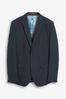Navy Blue Regular Fit Two Button Suit reversible Jacket, Regular Fit
