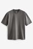 Charcoal Grey Garment Dye Relaxed Fit Heavyweight T-Shirt