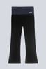 Black/Pink Womens Contrast Band Bootcut Jersey Joggers